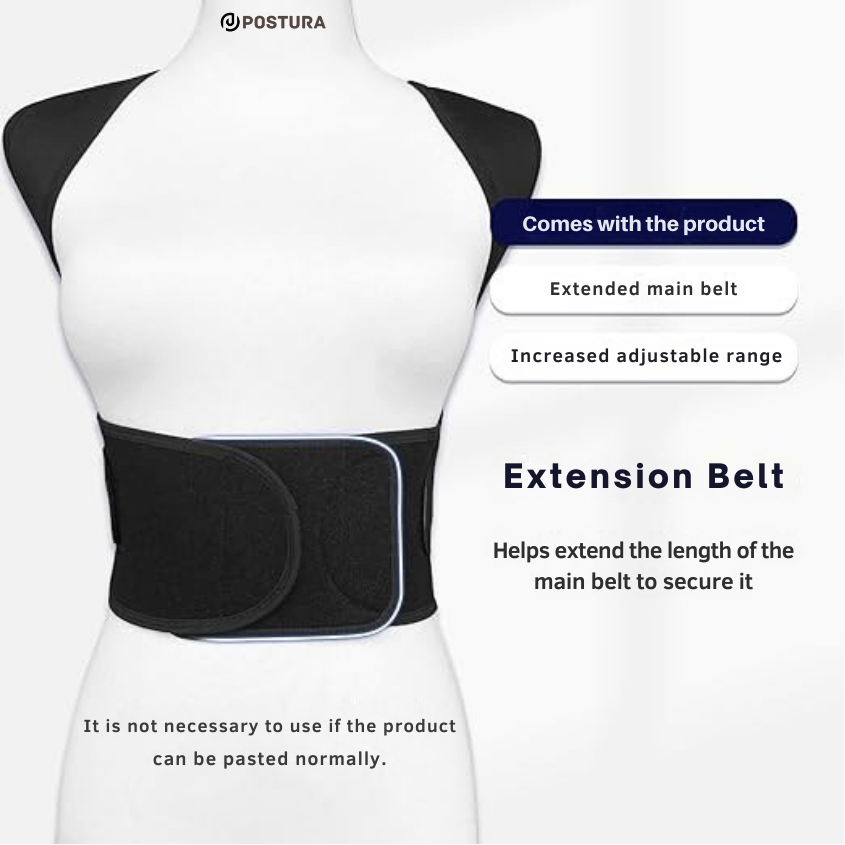 Postura Spine Support Corrector for Men and Women, Shoulder Straightener, Adjustable Full Back Support, Upper and Lower Back Pain Relief